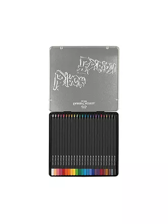 FABER-CASTELL | Black Edition Lápices de colores, 24 unidades, estuche metálico | 